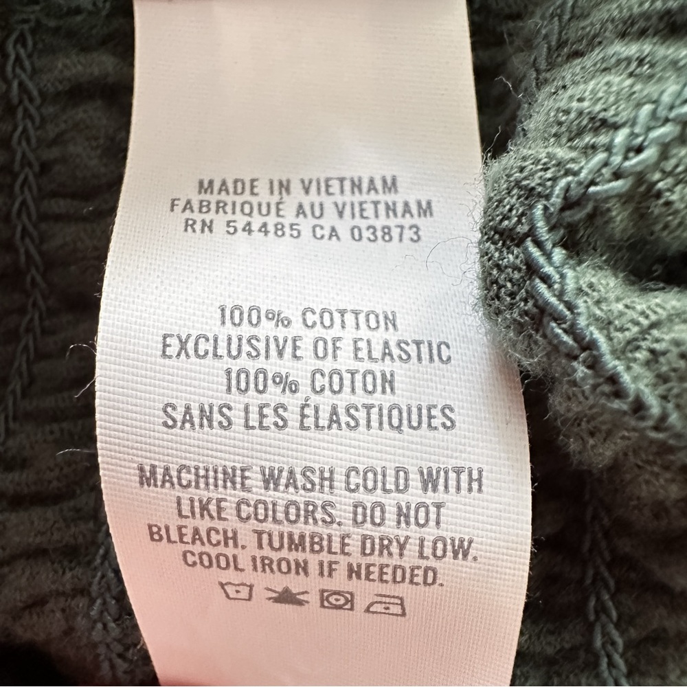 aerie Olive Green Smocked Wide-Leg Jumpsuit - Picture 8 of 9